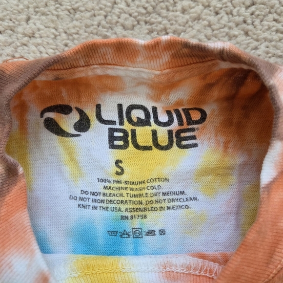 Liquid Blue Grateful Dead Tie Dye Tee Small - Picture 3 of 3